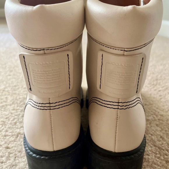 Coach Designer Lorimer Combat Laceup Leather Boots - Picture 5 of 5